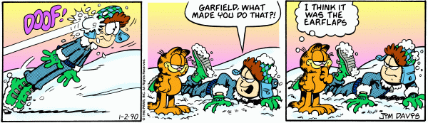 Komiksy garfield - komiks z dnia 02/01/1990