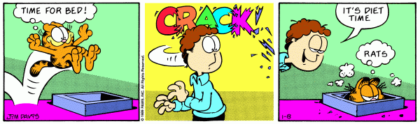 Komiksy garfield - komiks z dnia 08/01/1990