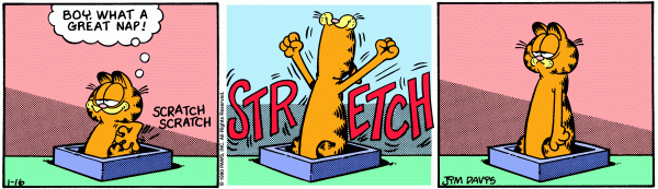 Komiksy garfield - komiks z dnia 16/01/1990