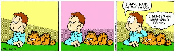 Komiksy garfield - komiks z dnia 17/01/1990