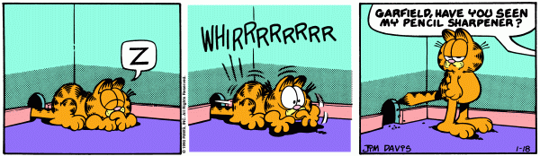 Komiksy garfield - komiks z dnia 18/01/1990