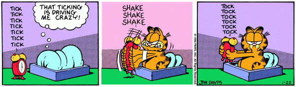 Komiksy garfield - komiks z dnia 22/01/1990
