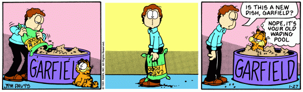 Komiksy garfield - komiks z dnia 27/01/1990