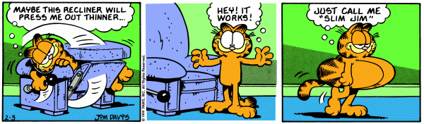 Komiksy garfield - komiks z dnia 03/02/1990