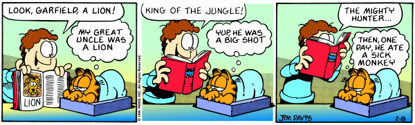 Komiksy garfield - komiks z dnia 08/02/1990