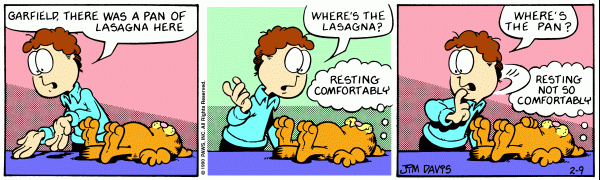 Komiksy garfield - komiks z dnia 09/02/1990