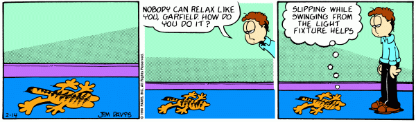 Komiksy garfield - komiks z dnia 14/02/1990