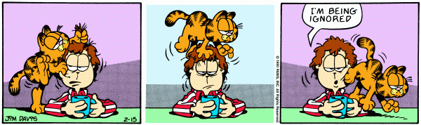 Komiksy garfield - komiks z dnia 15/02/1990