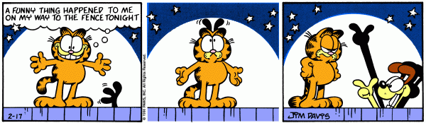 Komiksy garfield - komiks z dnia 17/02/1990