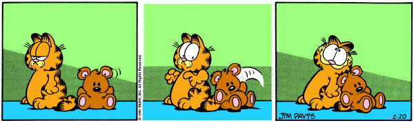 Komiksy garfield - komiks z dnia 20/02/1990