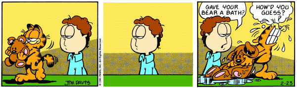 Komiksy garfield - komiks z dnia 23/02/1990