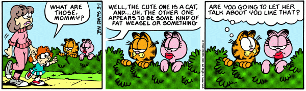 Komiksy garfield - komiks z dnia 01/03/1990