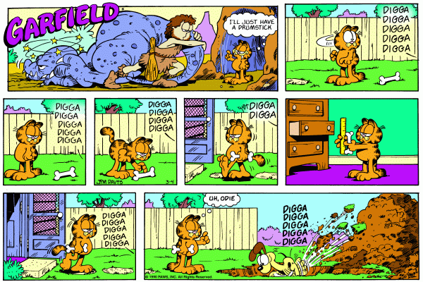 Komiksy garfield - komiks z dnia 04/03/1990