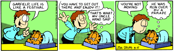 Komiksy garfield - komiks z dnia 05/03/1990