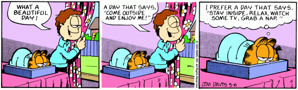 Komiksy garfield - komiks z dnia 06/03/1990