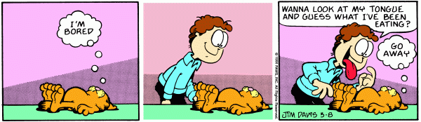 Komiksy garfield - komiks z dnia 08/03/1990
