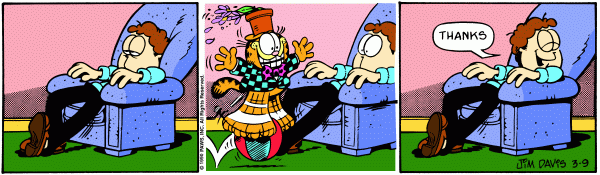Komiksy garfield - komiks z dnia 09/03/1990