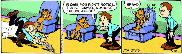 Komiksy garfield - komiks z dnia 12/03/1990