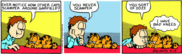 Komiksy garfield - komiks z dnia 15/03/1990