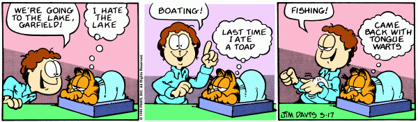 Komiksy garfield - komiks z dnia 17/03/1990