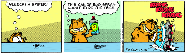 Komiksy garfield - komiks z dnia 19/03/1990