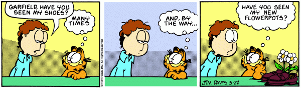 Komiksy garfield - komiks z dnia 22/03/1990