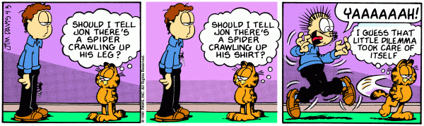 Komiksy garfield - komiks z dnia 03/04/1990