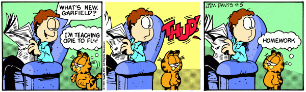 Komiksy garfield - komiks z dnia 05/04/1990