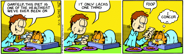 Komiksy garfield - komiks z dnia 14/04/1990