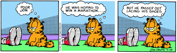 Komiksy garfield - komiks z dnia 18/04/1990