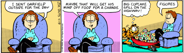 Komiksy garfield - komiks z dnia 19/04/1990