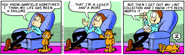 Komiksy garfield - komiks z dnia 20/04/1990