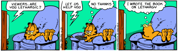 Komiksy garfield - komiks z dnia 21/04/1990