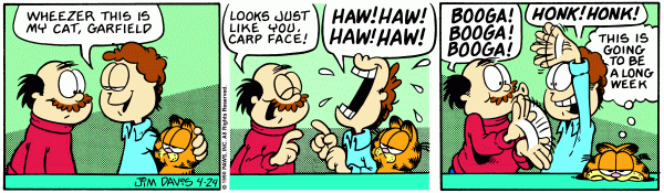 Komiksy garfield - komiks z dnia 24/04/1990