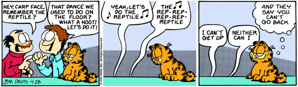 Komiksy garfield - komiks z dnia 28/04/1990