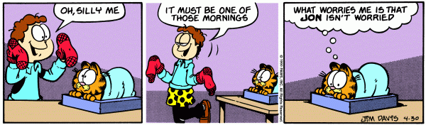 Komiksy garfield - komiks z dnia 30/04/1990