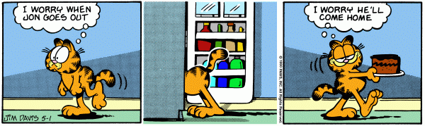 Komiksy garfield - komiks z dnia 01/05/1990