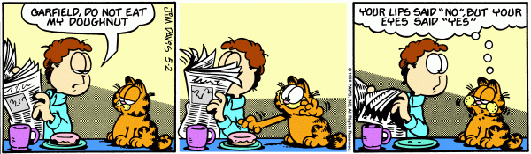 Komiksy garfield - komiks z dnia 02/05/1990