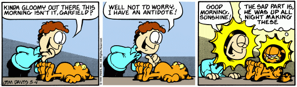 Komiksy garfield - komiks z dnia 04/05/1990