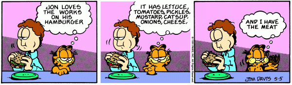 Komiksy garfield - komiks z dnia 05/05/1990